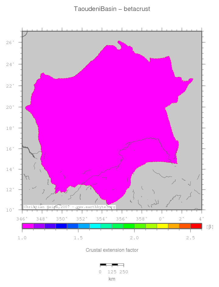 Taoudeni Basin location map