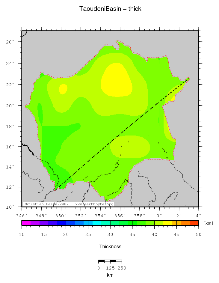 Taoudeni Basin location map