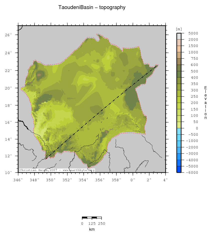 Taoudeni Basin location map