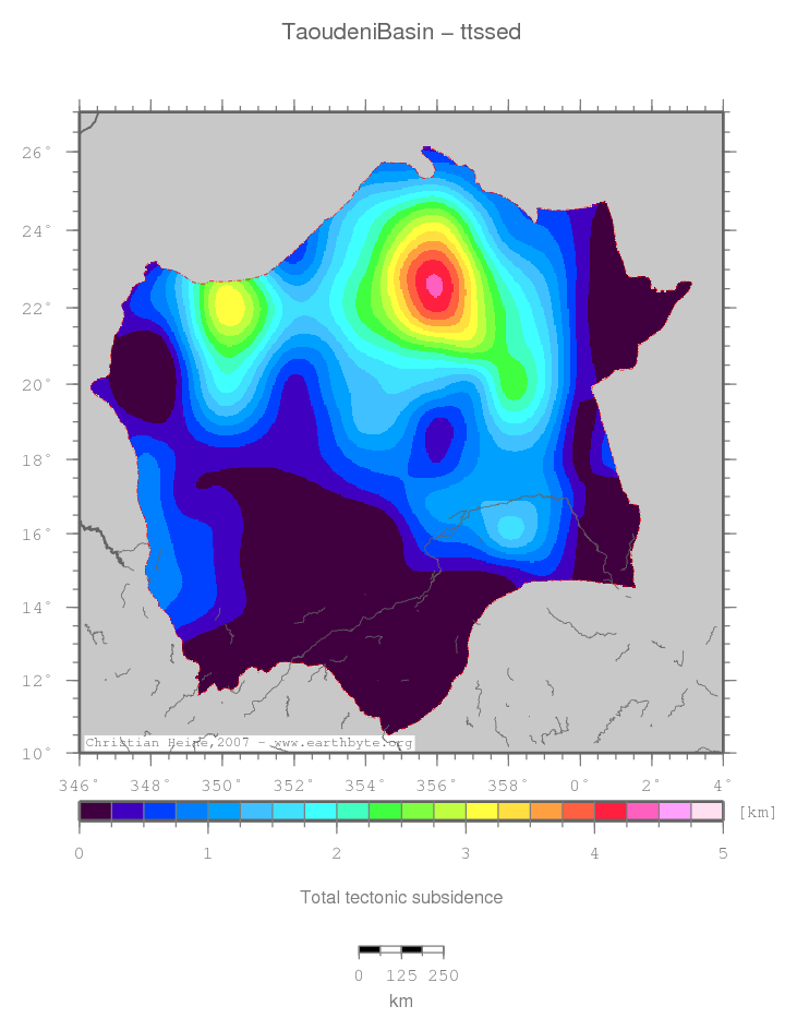 Taoudeni Basin location map