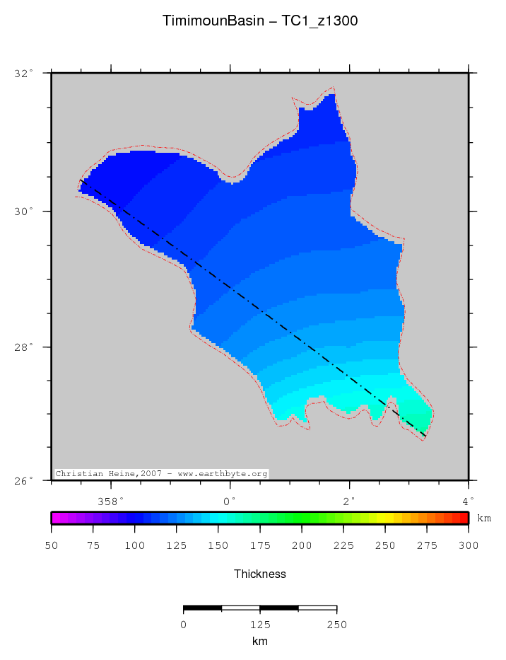 Timimoun Basin location map