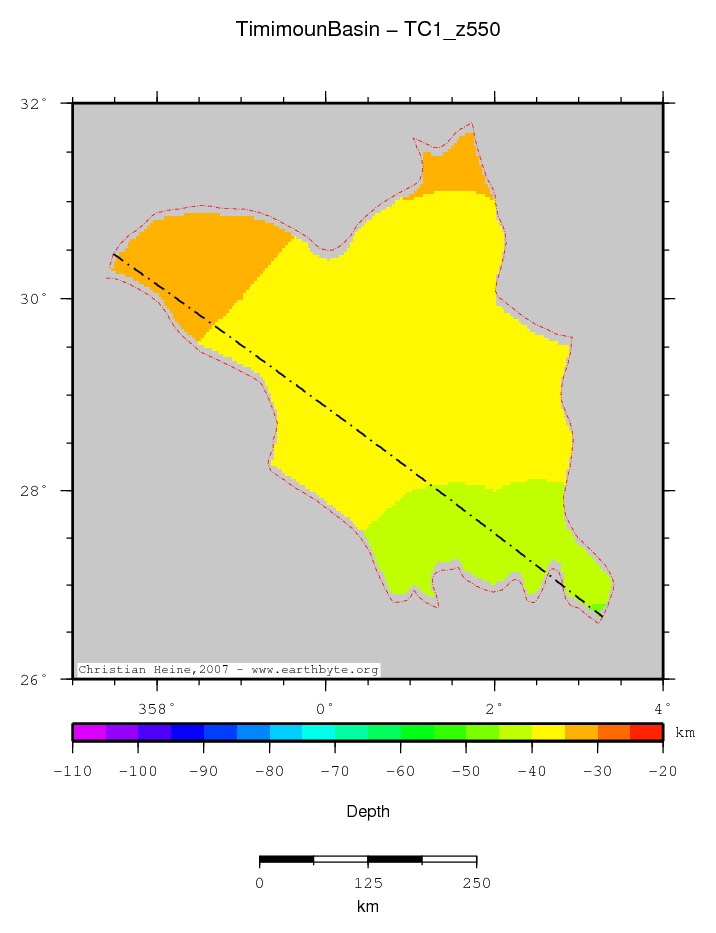 Timimoun Basin location map