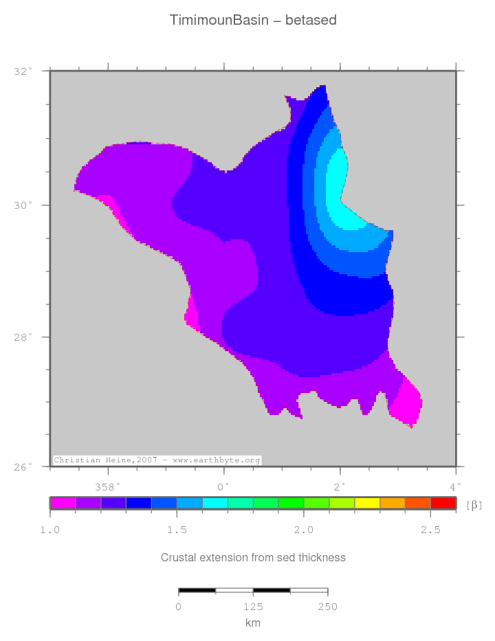 Timimoun Basin location map