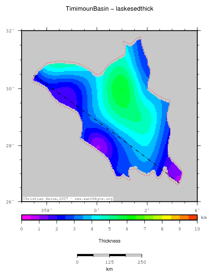 Timimoun Basin location map