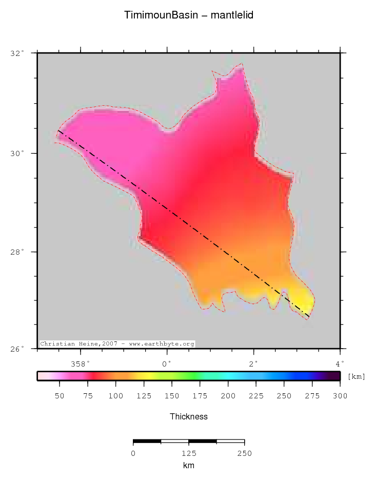 Timimoun Basin location map