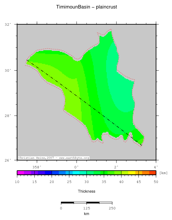 Timimoun Basin location map