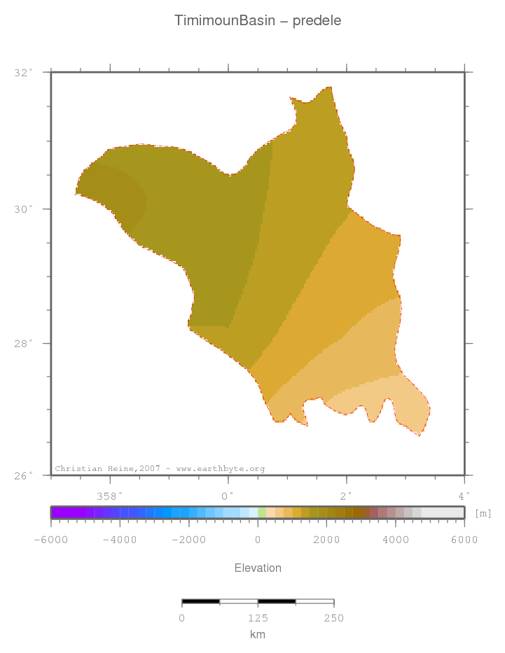 Timimoun Basin location map