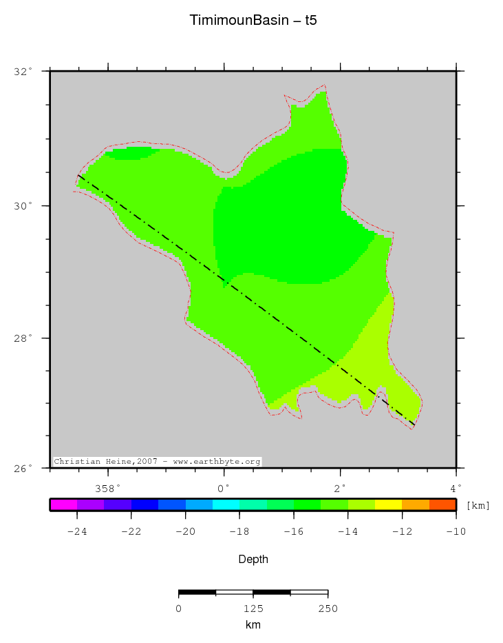 Timimoun Basin location map