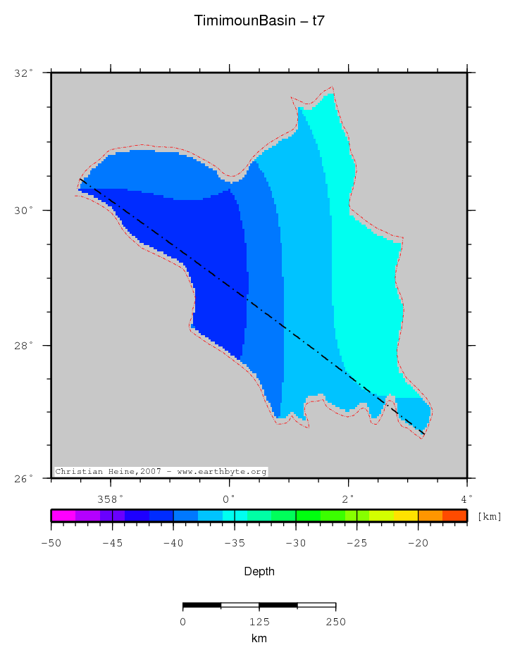 Timimoun Basin location map