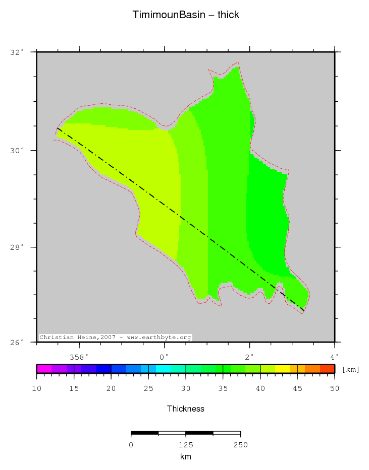 Timimoun Basin location map