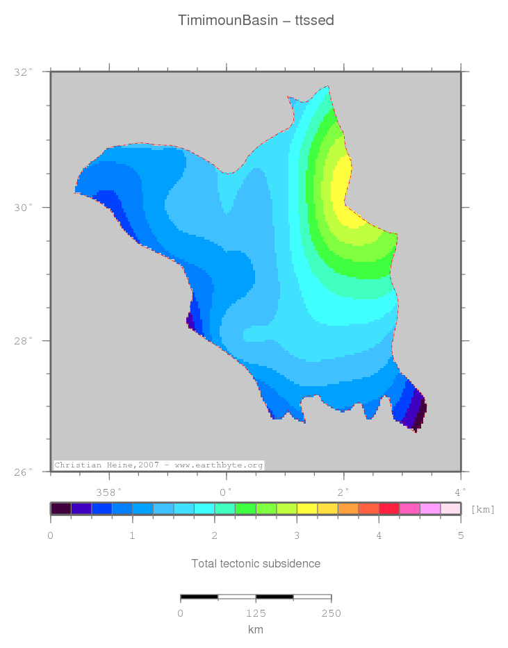 Timimoun Basin location map