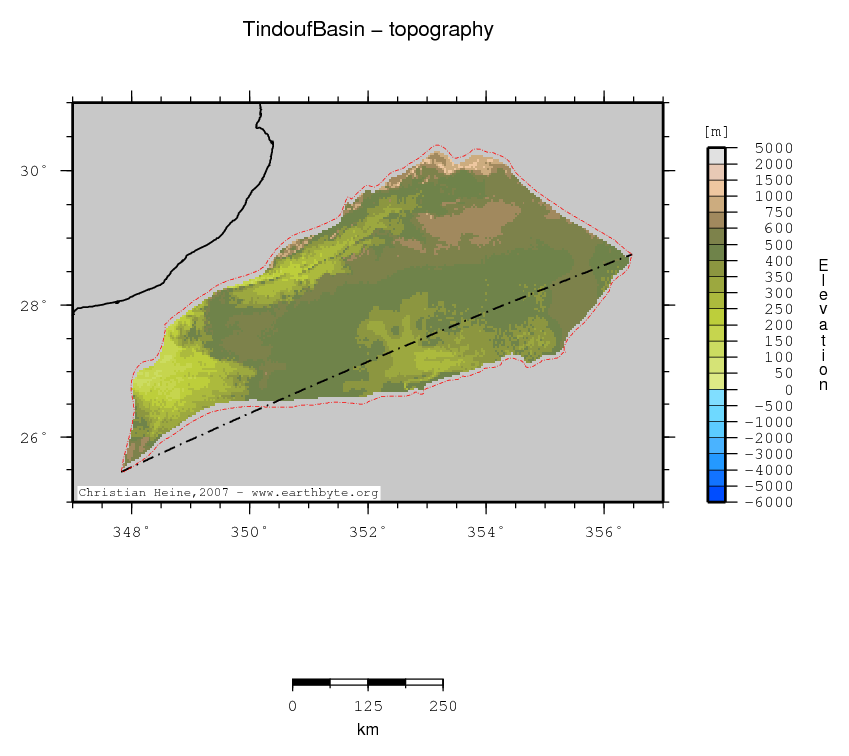 Tindouf Basin location map