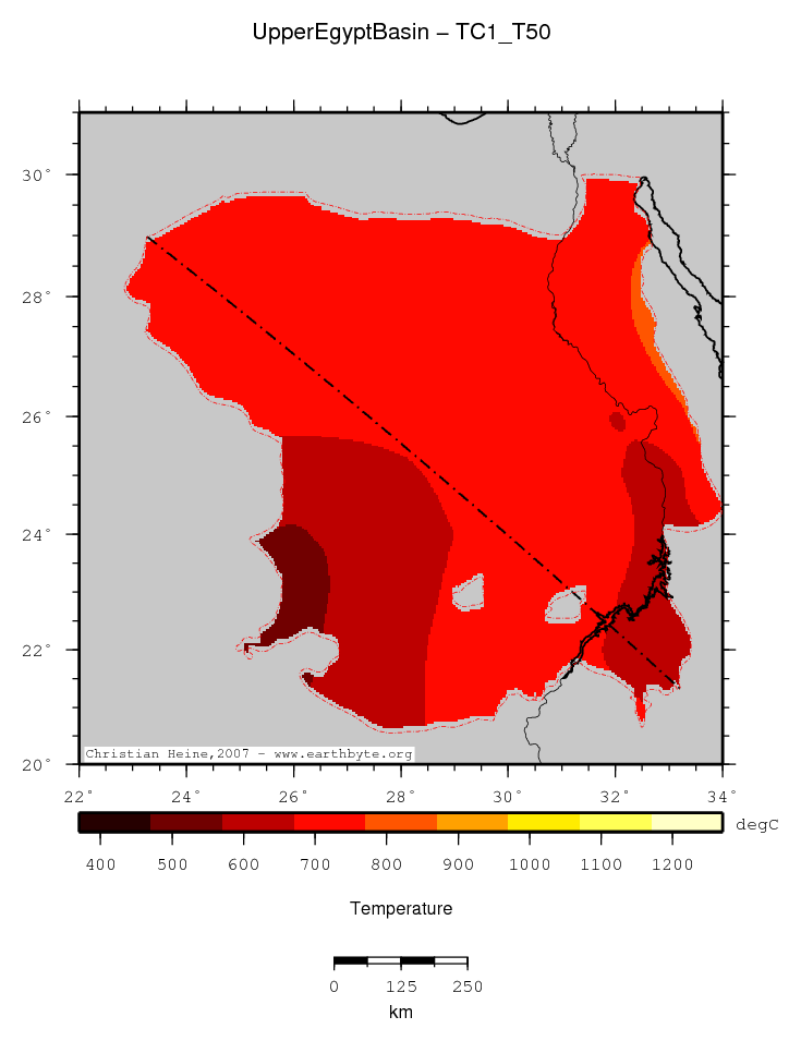 Upper Egypt Basin location map