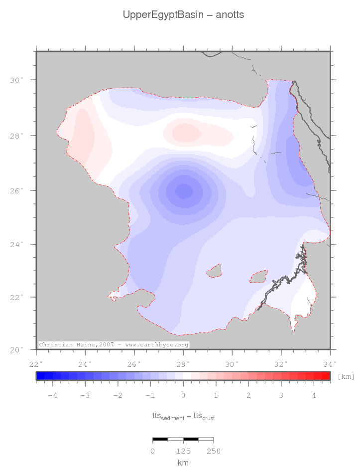 Upper Egypt Basin location map