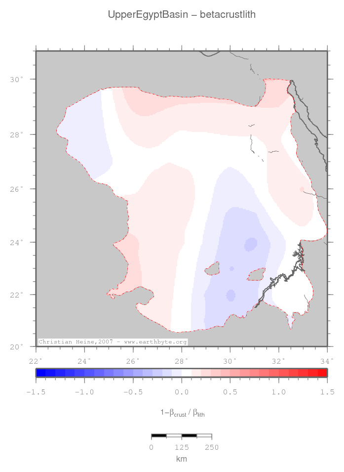 Upper Egypt Basin location map