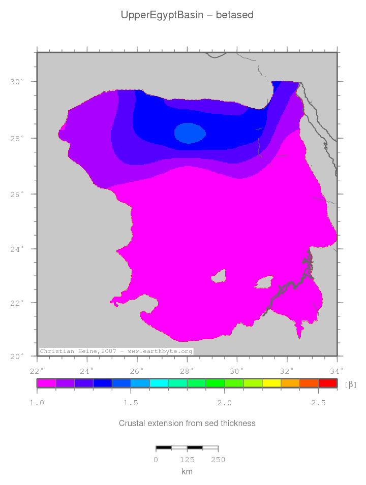 Upper Egypt Basin location map