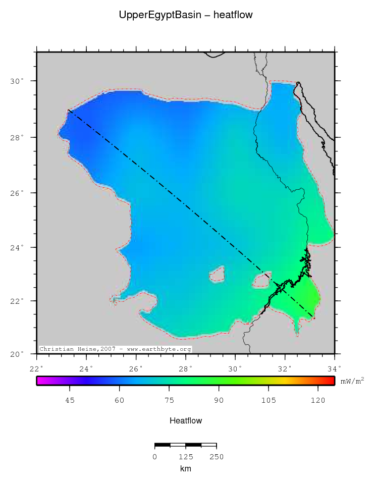 Upper Egypt Basin location map