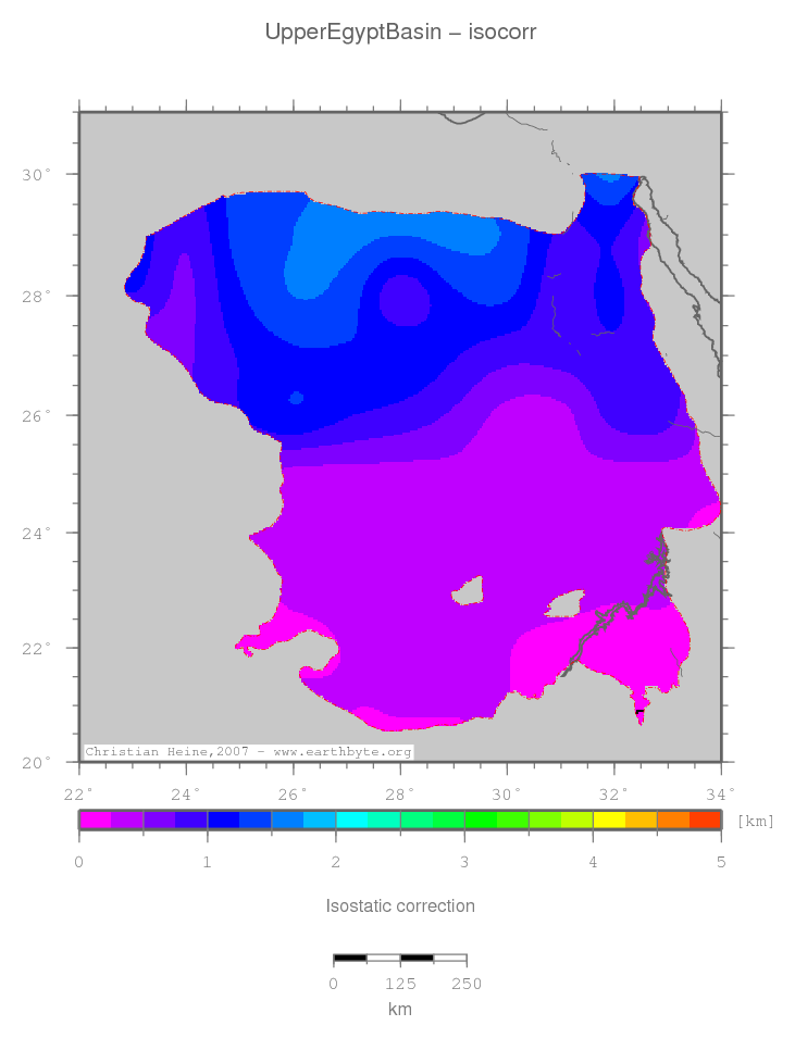 Upper Egypt Basin location map