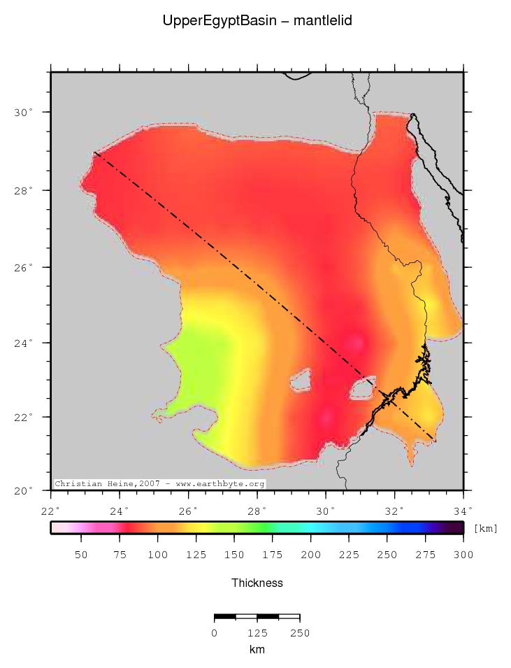 Upper Egypt Basin location map