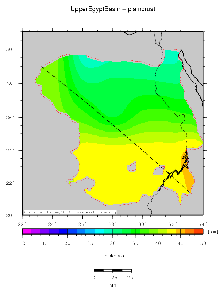 Upper Egypt Basin location map