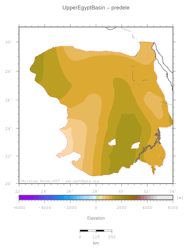 Upper Egypt Basin location map