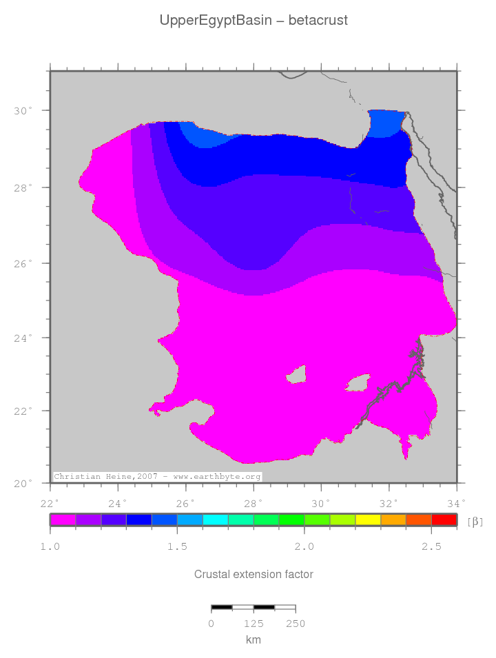 Upper Egypt Basin location map