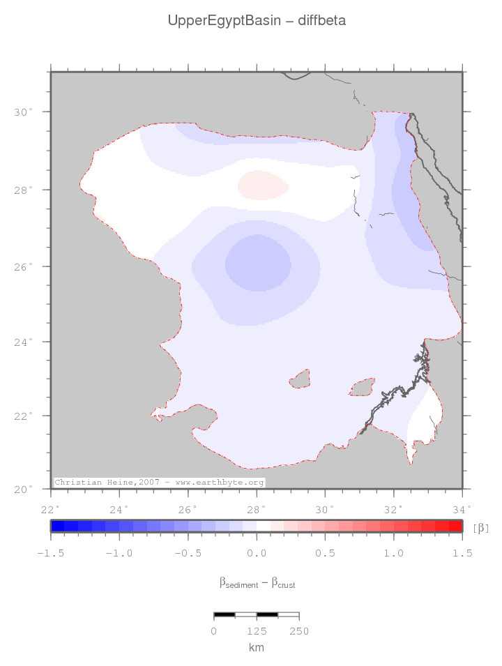 Upper Egypt Basin location map