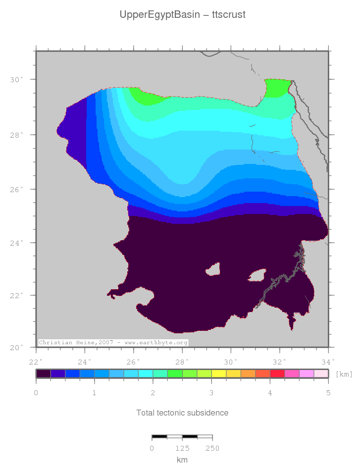 Upper Egypt Basin location map