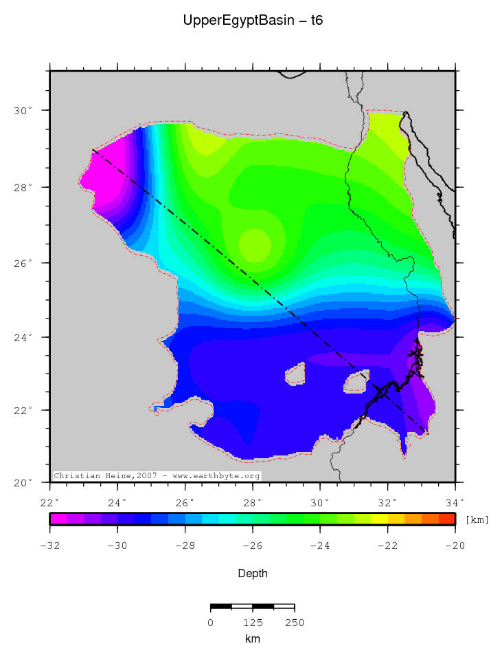 Upper Egypt Basin location map