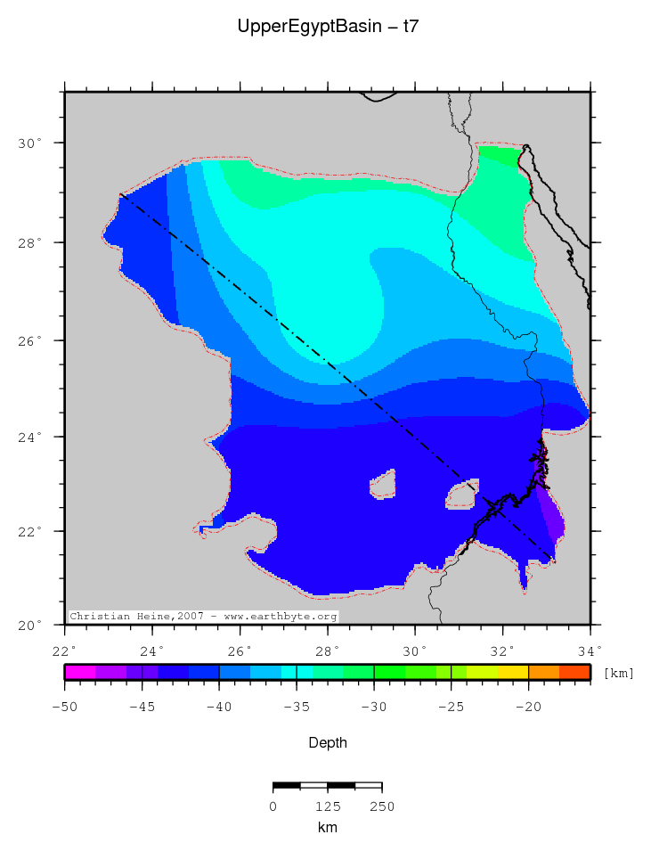 Upper Egypt Basin location map