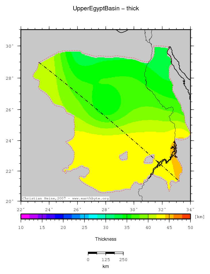 Upper Egypt Basin location map