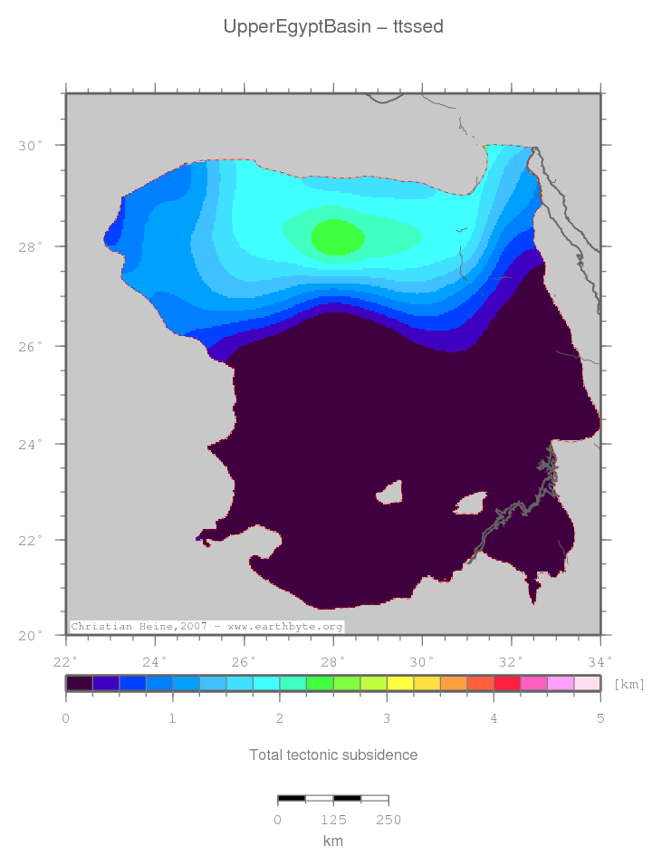 Upper Egypt Basin location map