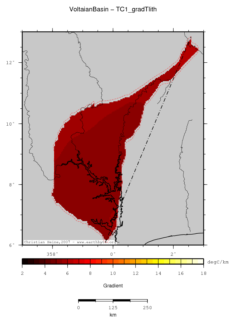 Voltaian Basin location map