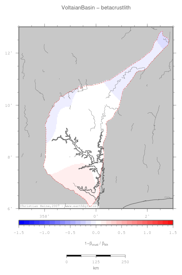 Voltaian Basin location map