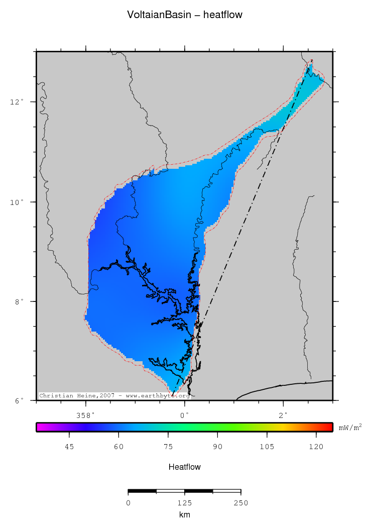 Voltaian Basin location map