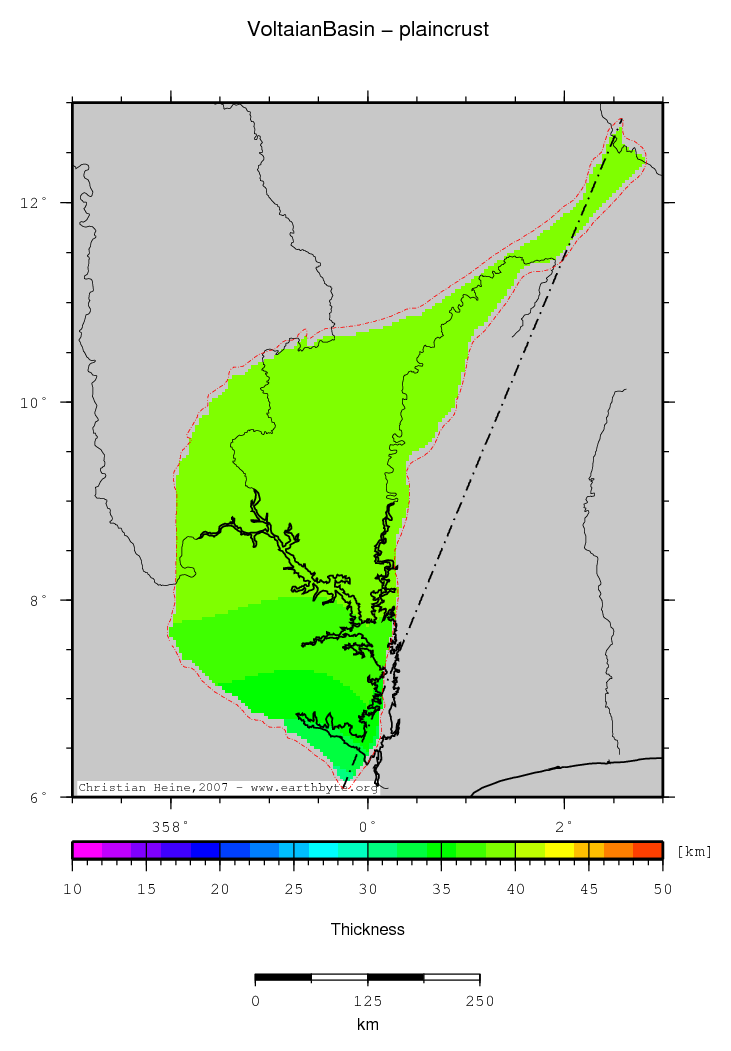 Voltaian Basin location map