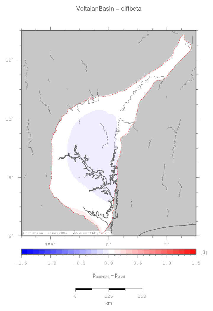 Voltaian Basin location map