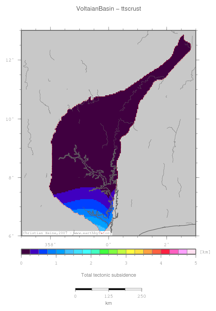 Voltaian Basin location map