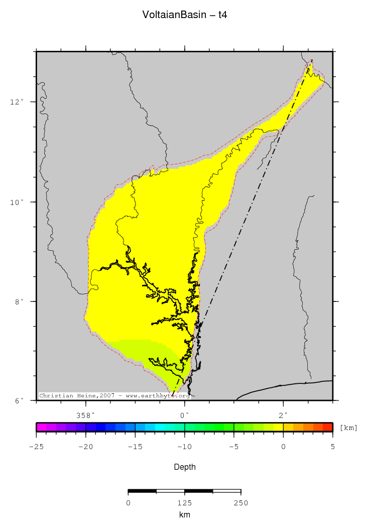 Voltaian Basin location map