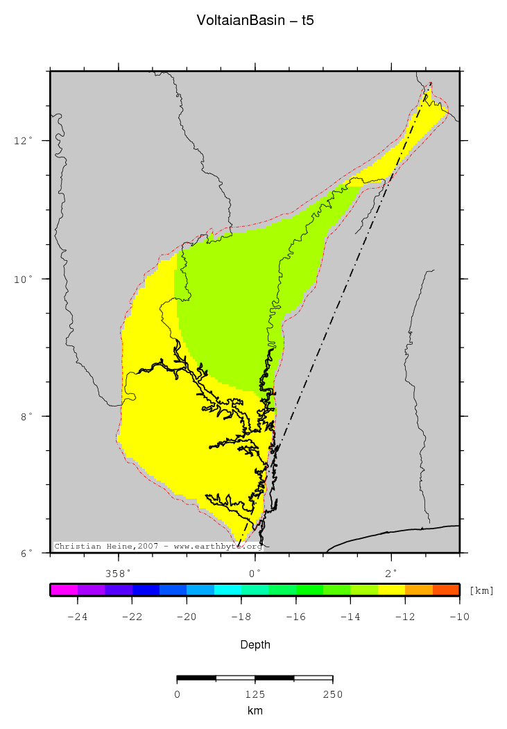 Voltaian Basin location map