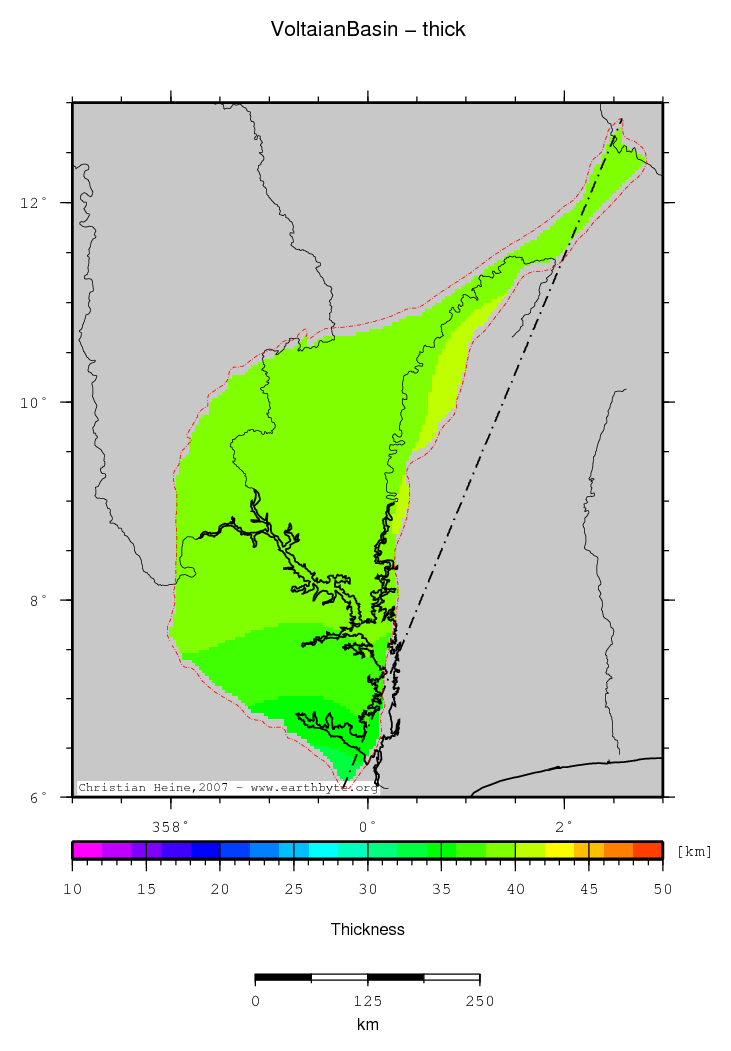 Voltaian Basin location map