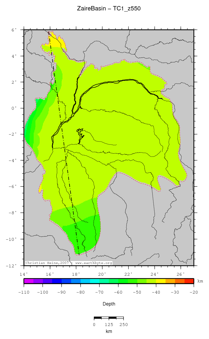 Zaire Basin location map