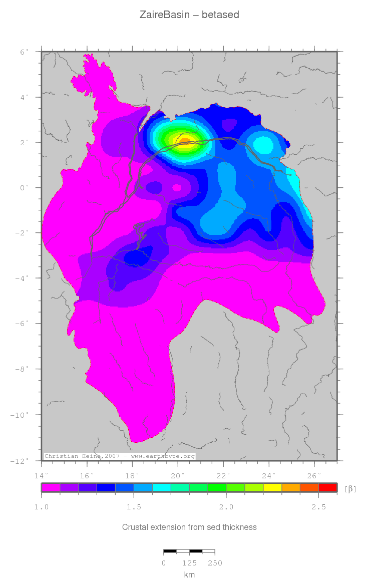 Zaire Basin location map