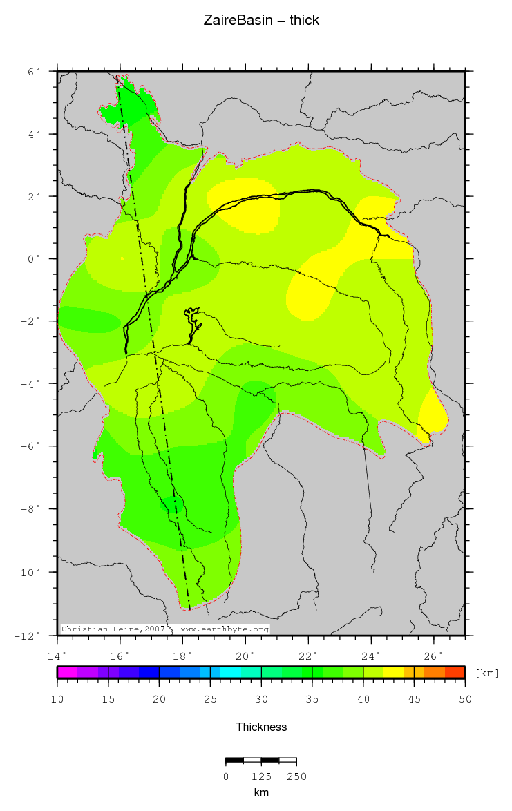 Zaire Basin location map