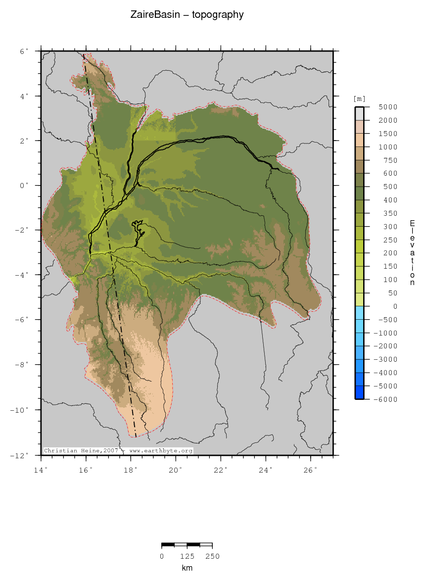 Zaire Basin location map