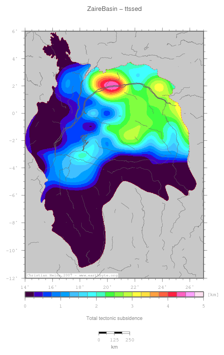 Zaire Basin location map