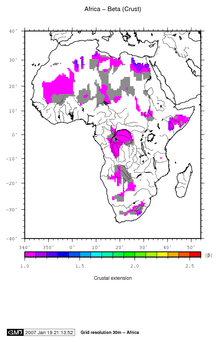 There is no grid with 30m resolution for this region available
