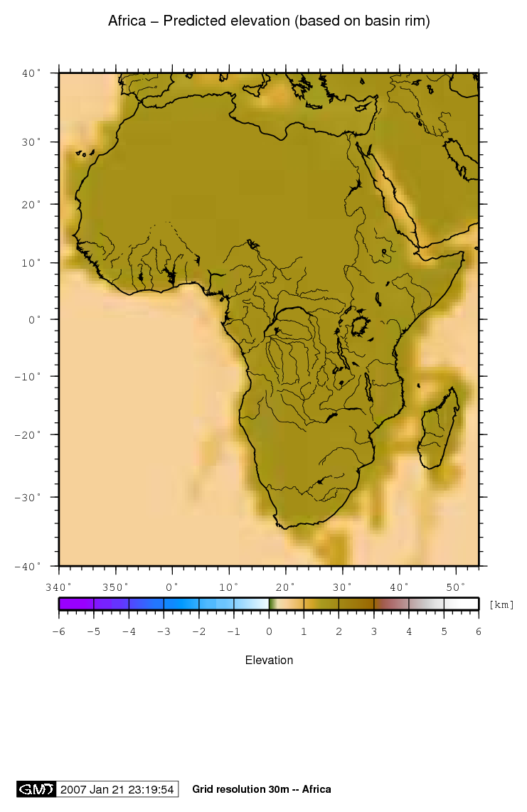 There is no grid with 30m resolution for this region available
