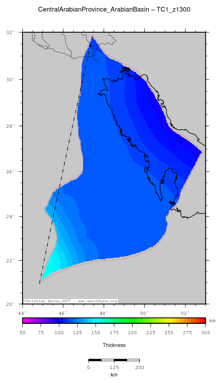 Central Arabian Province (Arabian Basin) location map