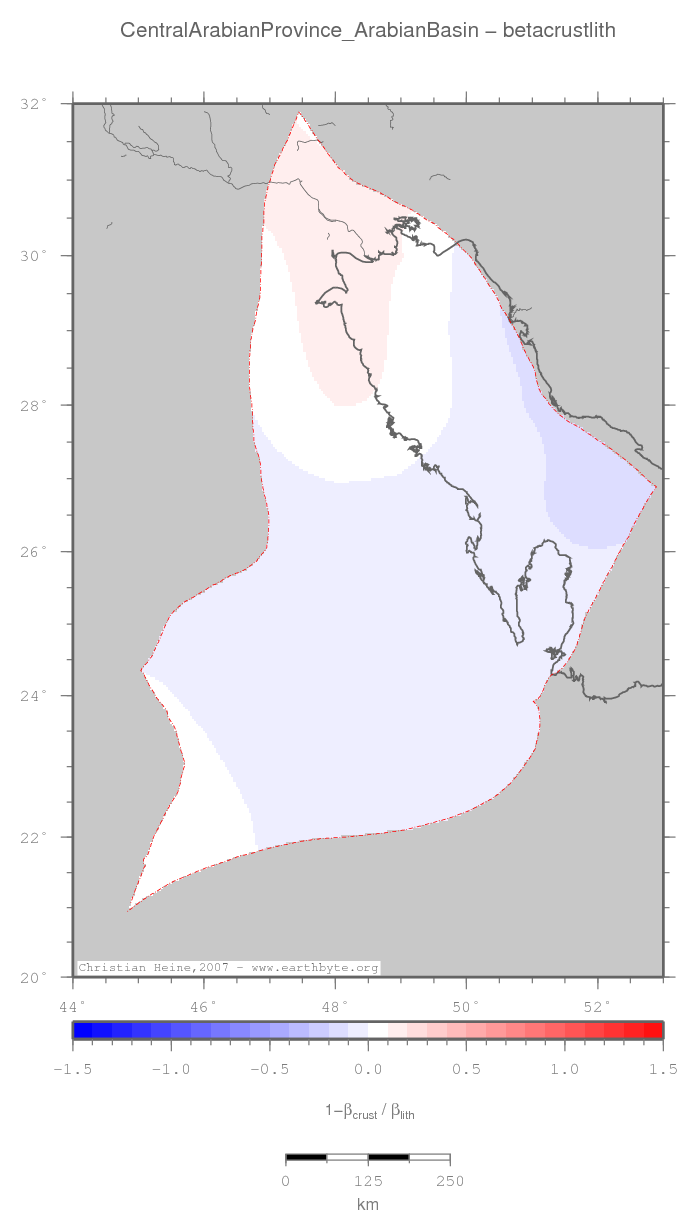 Central Arabian Province (Arabian Basin) location map